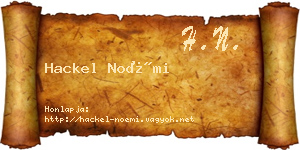 Hackel Noémi névjegykártya